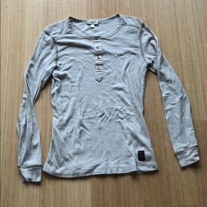 Diesel off white thermal long sleeve shirt